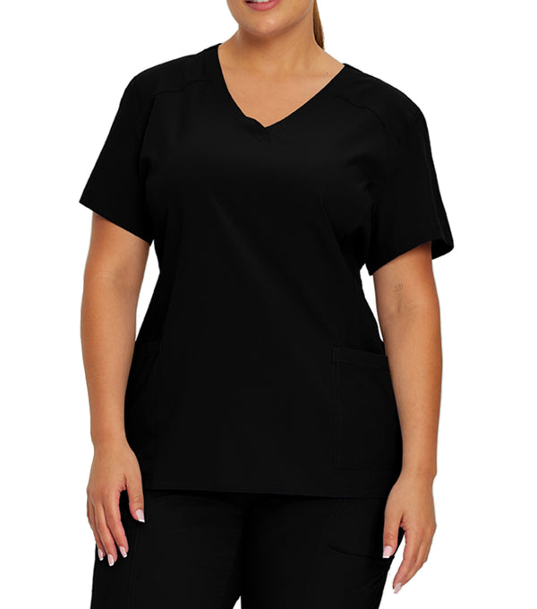 Haut d'uniforme Encolure en V à 2 poches 785 Noir – Whitecross