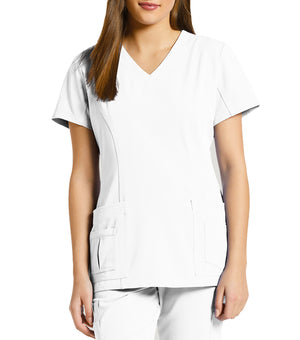 Haut d'uniforme Encolure en V à 4 poches 659 Blanc – Whitecross