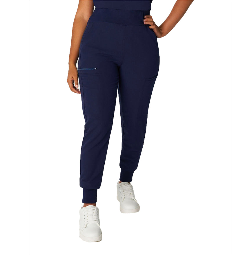 Pantalon de jogging en tricot jersey WB410 Marine - Whitecross