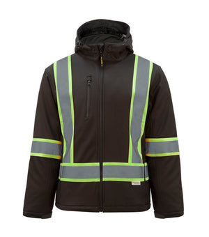 Manteau isolé HV512 haute visibilité avec capuchon - Nat's