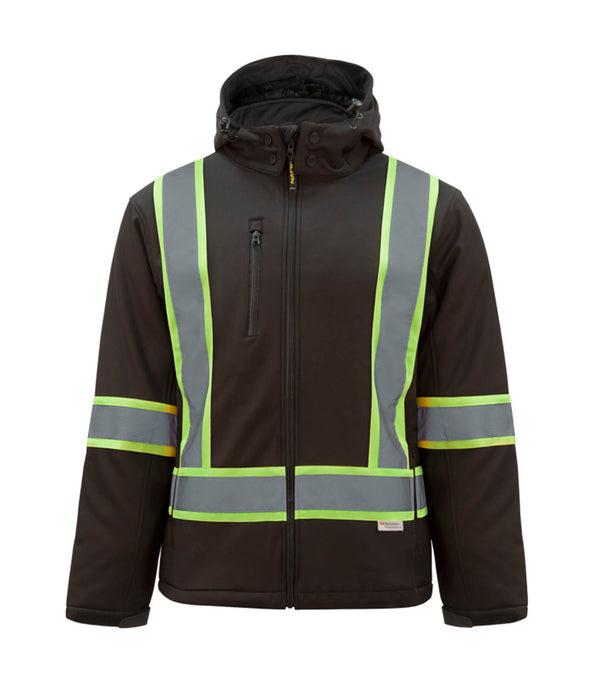 Manteau isolé HV512 haute visibilité avec capuchon - Nat's