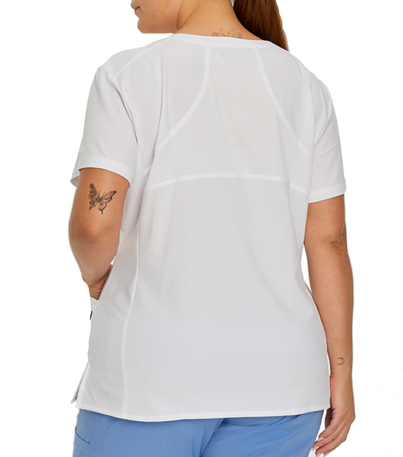 Haut d'uniforme Encolure en V à 2 poches 785 Blanc – Whitecross