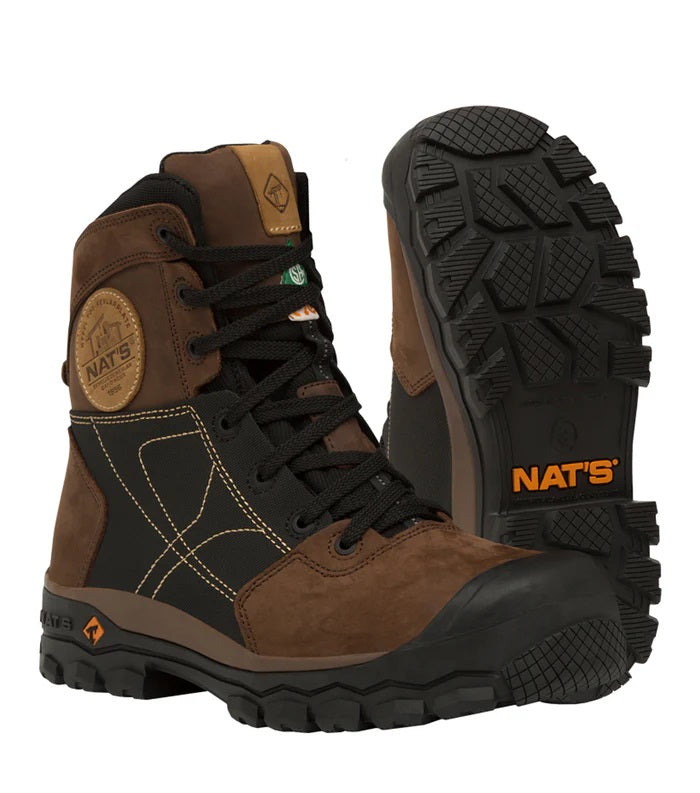 Bottes de travail 8'' S638 avec semelle en caoutchouc - Nat's