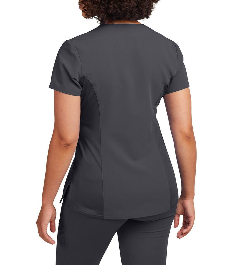 Haut D'uniforme Encolure en V à 3 Poches WT134 Gris Foncé - Whitecross