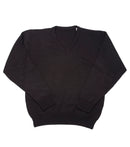 Pull d'uniforme noir avec col en V - T.Q. Knits