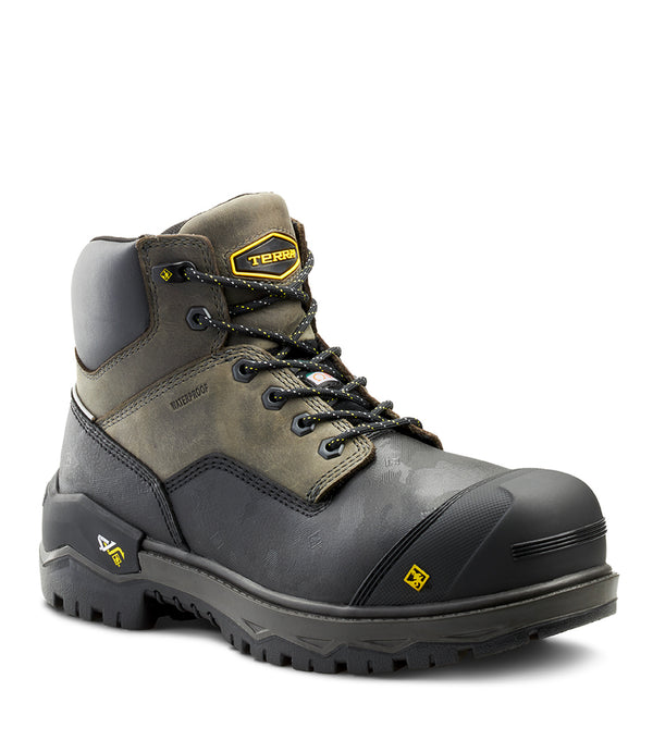 Bottes de travail 6" Gantry (Noir) avec membrane imperméable – Terra