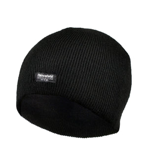 Tuque en tricot acrylique noir 77-8543 - Ganka