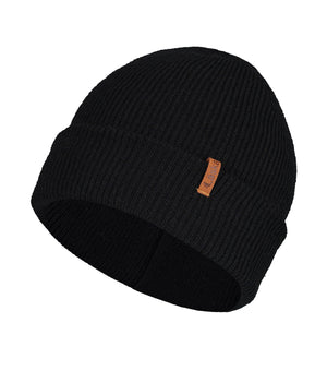 Tuque avec revers noir 77-087 - Ganka