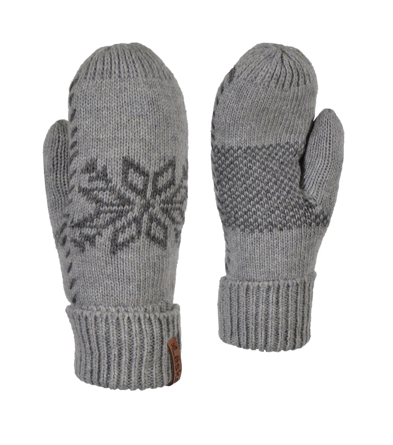 Mitaine en tricot gris 77-066 - Ganka