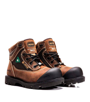 Bottes de travail 6" en cuir avec membrane imperméable 8420FLX - Royer