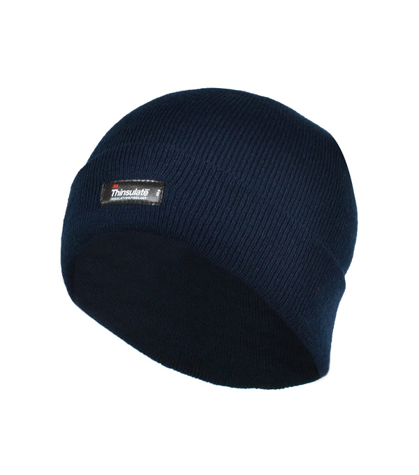 Tuque en tricot acrylique bleu 77-8543 - Ganka