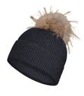 Tuque en tricot à motif côtelé charcoal  77-090 - Ganka