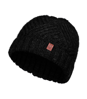 Tuque avec revers noir 77-088 - Ganka